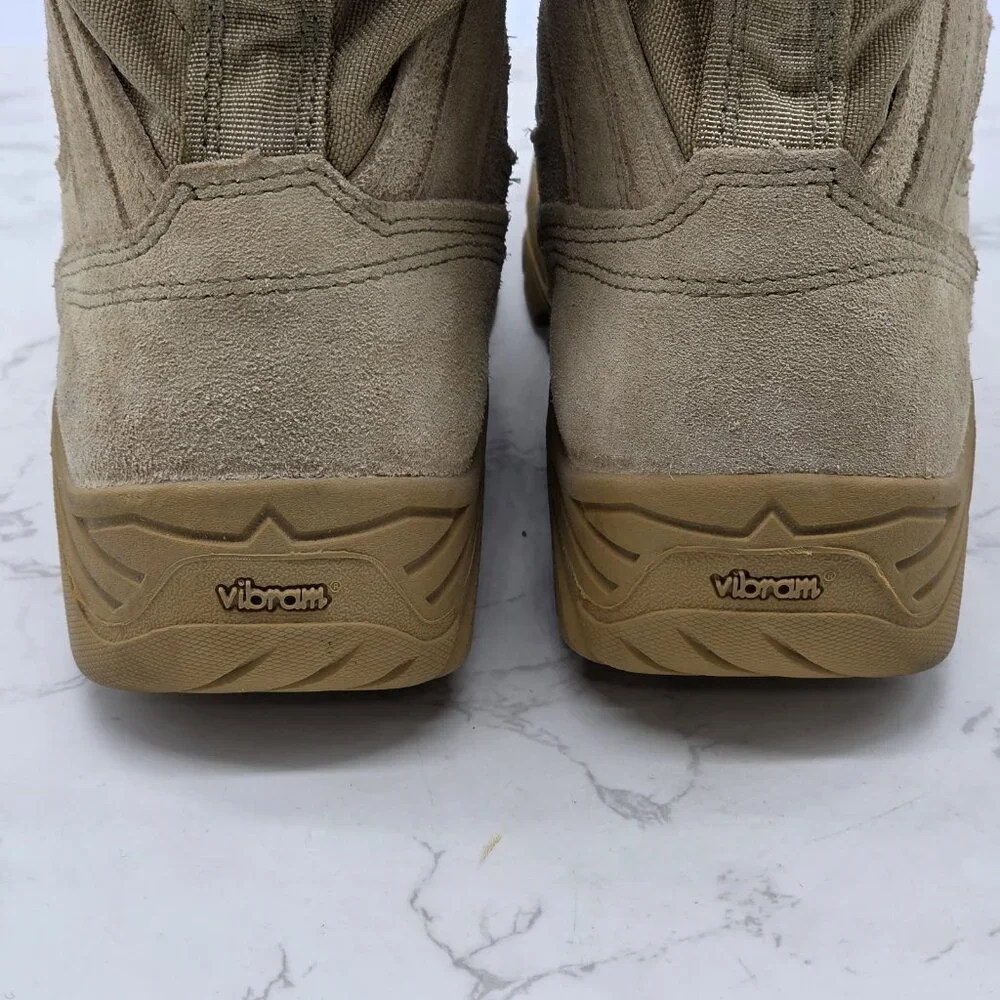 Corcoran Military Leather Boots Mens 6 Women 8 Brown USA Vibram Combat Steel Toe
